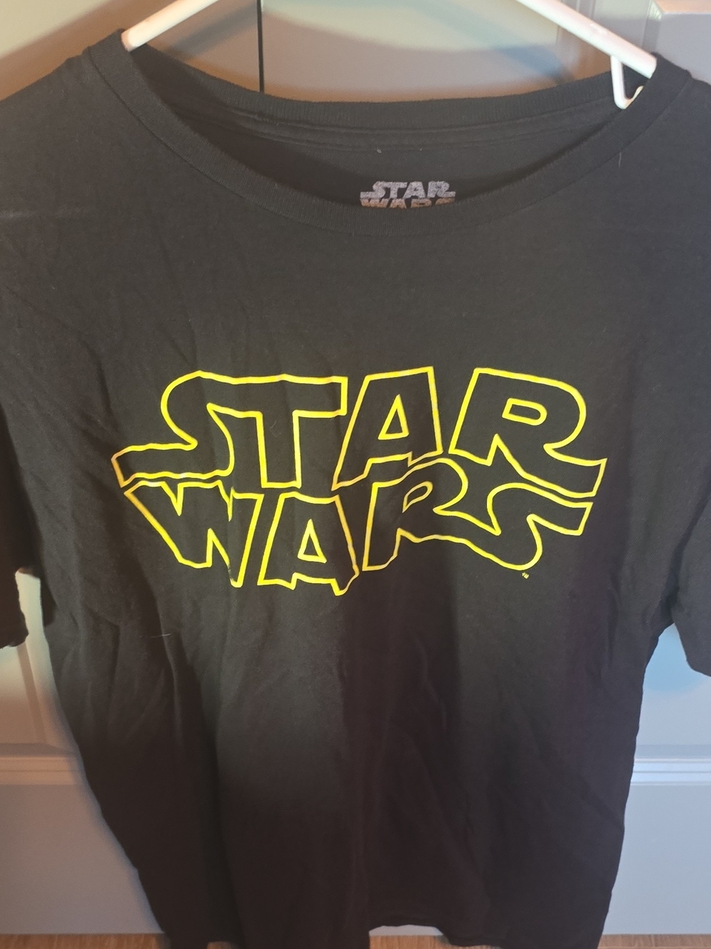 Star Wars Black Tee with Yellow Logo Graphic